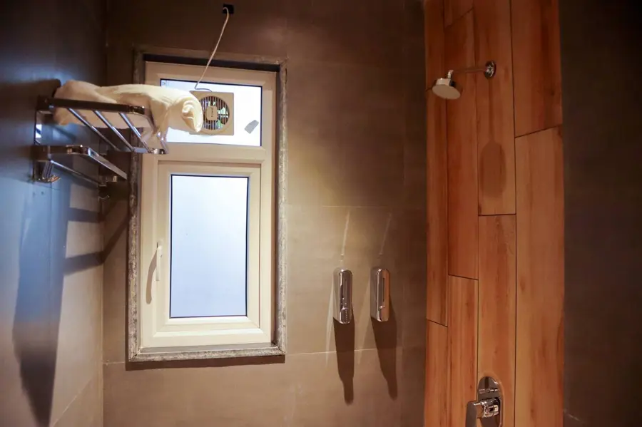 Bathroom with rain shower